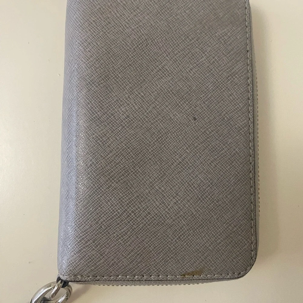 Michael Kors Gray Leather Wristlet Wallet